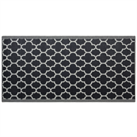 Beliani - Outdoor Teppich schwarz 90x180 cm Bodenschutzmatte Kunststoffmatte Surat - Schwarz