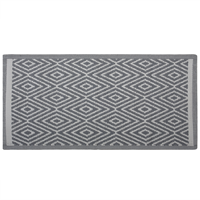 Outdoor Teppich hellgrau 90x150 cm Bodenschutzmatte Kunststoffmatte Sikar - BELIANI