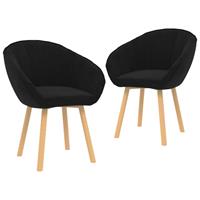 vidaXL Esszimmerstühle 2 Stk.  Schwarz