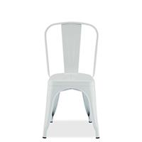 Möbel4Life Metallstühle in Weiß Industriedesign (4er Set)