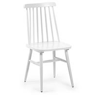 4Home Stühle in Weiß massiv verstrebter Lehne (2er Set)