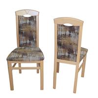 Möbel4Life Stuhl Set aus Buche Massivholz Bunt Webstoff (2er Set)
