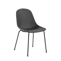 4Home Stühle in Grau Kunststoff Skandi Design (4er Set)
