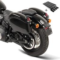 Craftride Seitenkoffer Set für Harley Davidson CVO Softail Breakout  Nebraska 12Ltr