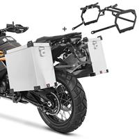 Bagtecs Alu Koffer Set für BMW R 1200 GS / Adventure 13-18 Namib 35-40 L mit Kofferträger