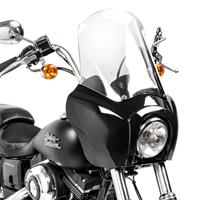 Craftride Lampenmaske MG5 für Harley Dyna Low Rider / S 99-17 Lampen Verkleidung schwarz-klar 