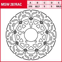 Remschijf TRW MSW287RAC