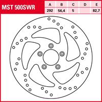 TRW Lucas Bremsscheibe Street starr MST500SWR 292/56,4/82,7/