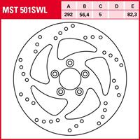 TRW Lucas Bremsscheibe Street starr MST501SWL 292/56,4/82,3/