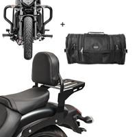 Craftride Sissybar Set für Kawasaki Vulcan S 15-20 mit Sturzbügel und Hecktasche  RH14-5