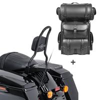 Craftride Sissybar CSM + Hecktasche LX für Harley CVO Limited 14-20 mit Gepäckträger 