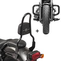 Craftride Sissybar Set für Honda Rebel 500 17-19 mit Sturzbügel  RH7-3