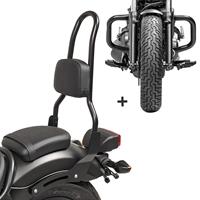 Craftride Sissybar Set für Honda Rebel 500 17-19 mit Sturzbügel  RH7-2