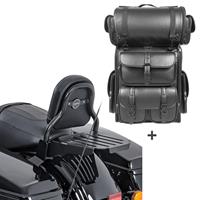 Craftride Sissybar CXS + Hecktasche LX für Harley CVO Limited 14-20 mit Gepäckträger 