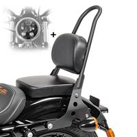 Craftride Sissybar Set für Harley Sportster 1200 CB Custom 13-17 mit LED Scheinwerfer 5,75 Zoll  S-R1