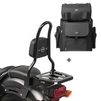 Craftride Sissybar M3 + Hecktasche für Suzuki Intruder M 800 05-09 mit Gepäckträger 