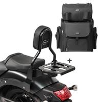 Craftride Sissybar CL3 + Hecktasche für Kawasaki Vulcan S / Café 15-20 mit Gepäckträger 