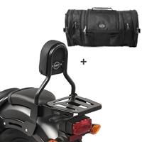 Craftride Sissybar CL3 + Hecktasche RB1 für Suzuki Intruder M 800 05-09 mit Gepäckträger 