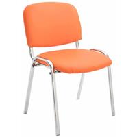 paalofficefurniture Paal Office Furniture - Besucherstuhl Ken Chrom Kunstleder-orange