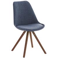 laricodesignmöbel Larico Design Möbel - Besucherstuhl Pegleg Stoff walnuss-blau
