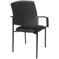 Topstar Gestoffeerde stapelstoel, vierpoots-onderstel, VE = 2 stuks, frame zwart, textielbekleding zwart