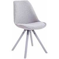 laricodesignmöbel Larico Design Möbel - Besucherstuhl Toulouse Stoff Rund-grau-Weiß