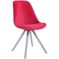 laricodesignmöbel Larico Design Möbel - Besucherstuhl Toulouse Samt Rund-rot-Weiß