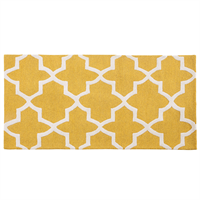 beliani Moderner Teppich in Gelb mit Muster in hellem Beige 80 x 150 cm Silvan - Gelb