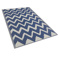 Beliani - Outdoor Teppich marineblau 120x180 cm Bodenschutzmatte Kunststoffmatte Sirsa - Blau