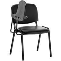 laricodesignmöbel Larico Design Möbel - Stuhl Ken mit Klapptisch Kunstleder-schwarz-Metall matt schwarz