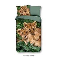 Good Morning kinderdekbedovertrek Lion Cubs - multikleur - 140x200/220 cm