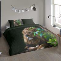 Pure dekbedovertrek Lion - groen - 240x200/220 cm