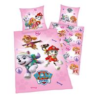 Herding Wende- Kinderbettwäsche PAW Patrol, Renforcé, 135 x 200 cm rosa