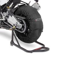 ConStands Motorrad Reifenwärmer Set Laguna Seca  60-80°C für Vorderrad und Hinterrad 17 Zoll in schwarz