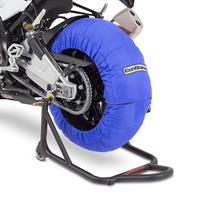 ConStands Motorrad Reifenwärmer Set Laguna Seca  60-80°C für Vorderrad und Hinterrad 17 Zoll in blau