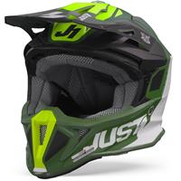 Just1 J18 MIPS Pulsar Army Green Black Motocross Helmet