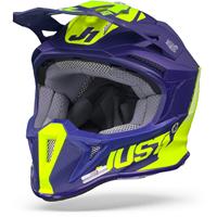 Just1 J18 MIPS Pulsar Yellow Fluo Blue Motocross Helmet