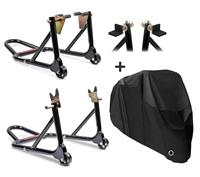 ConStands Set MA1 Montageständer Set und Abdeckplane Stretch XL schwarz für Aprilia RSV4 Factory / RF / RR 