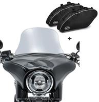 Craftride Set SL2 Motorrad Windschutz  L + Koffer Innentasche für Harley Davidson Sport Glide 18-20 