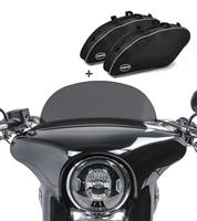 Craftride Set SL3 Motorrad Windschutz M + Koffer Innentasche  für Harley Davidson Sport Glide 18-20