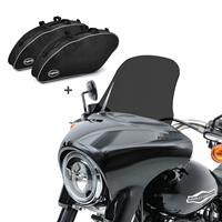 Craftride Set SL3 Motorrad Windschutz  L + Koffer Innentasche für Harley Davidson Sport Glide 18-20 