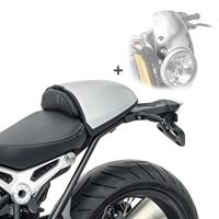 Craftride Windschild Set für BMW R NineT Scrambler 16-20 mit Soziusabdeckung silber  WA1