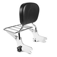 Craftride Sissy Bar mit Gepäckträger Abnehmbar S1 für Harley Road Glide 98-08 chrom 