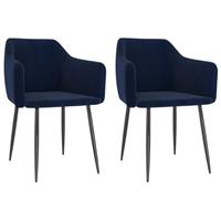 vidaXL Esszimmerstühle 2 Stk.  Blau