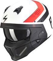 Scorpion Covert-X T-Rust Matt White Red Jet Helmet