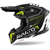 Airoh Motocross-Helm Aviator 3 Primal - Gelb