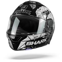 Shark Spartan 1.2 Lorenzo Catalunya GP Zwart Wit Glitter KWX 