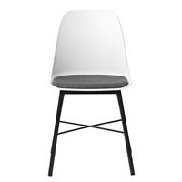 TopDesign Esstisch Stühle in Weiß und Schwarz Kunststoff (2er Set)
