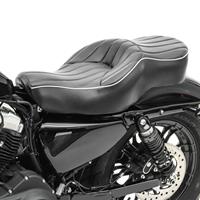 Craftride Set: Sitzbank für Harley Davidson Sportster 04-20 VM2 Sitz + Sissybar Harley Sportster 04-20 DS mit Rack