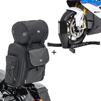 Craftride Set SP1 Motorrad Sissybar Tasche + Motorradwippe Easy Plus ConStands